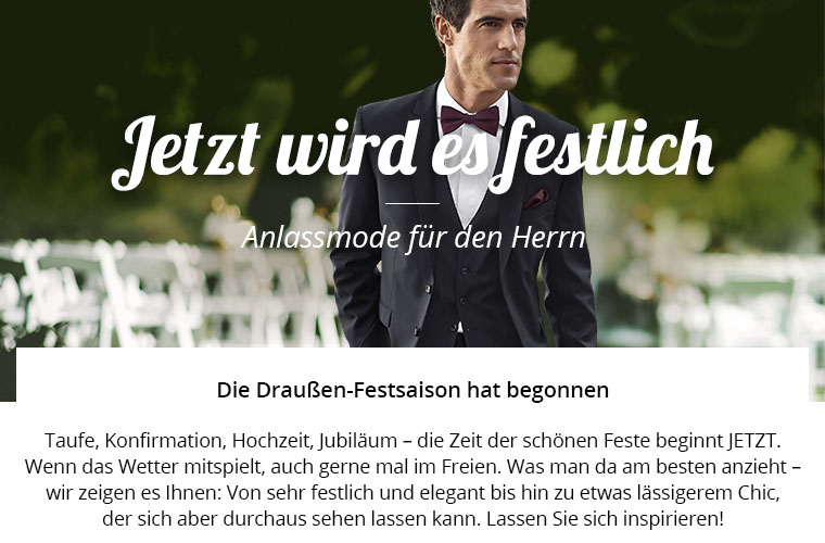 Jetzt wird es festlich - Anlassmode für den Herrn | Walbusch Jetzt wird es festlich - Anlassmode für den Herrn | Walbusch