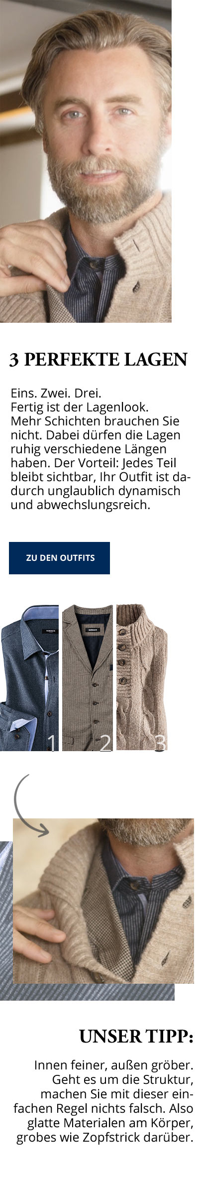 Lagenlook - 3 perfekte Lagen | Walbusch Lagenlook - 3 perfekte Lagen | Walbusch