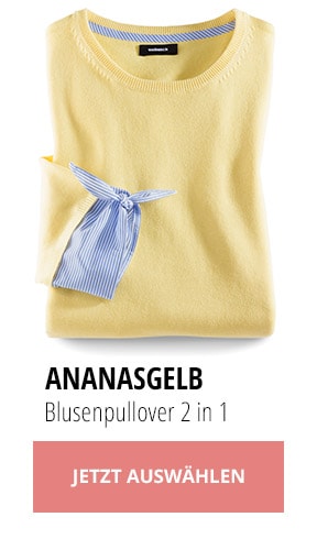 Ananasgelb-Blusenpullover 2in1 | Walbusch