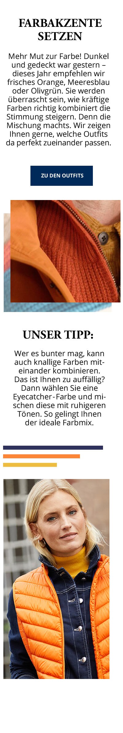 Lagenlook - Farbakzente setzen | Walbusch Lagenlook - Farbakzente setzen | Walbusch