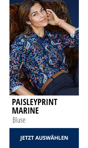Bluse Paisleyprint Marine | Walbusch
