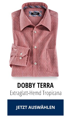 Extraglatt-Hemd Tropicana - Dobby Terra | Walbusch