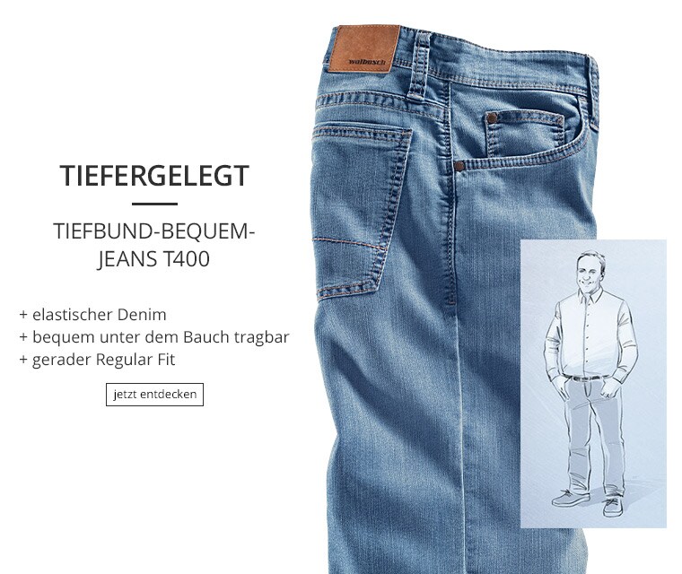 Tiefbund-Bequem-Jeans T400 | Walbusch Tiefbund-Bequem-Jeans T400 | Walbusch